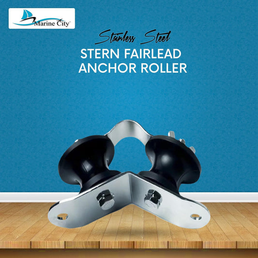 Marine City Stern Fairlead Anchor Roller – 6-1/4 Inches 304 Stainless Steel Marine City