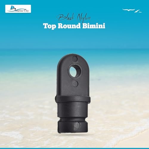 Marine City Black Nylon Bimini Top Eye End Cap – Round Inside Eye (4 Pcs) Marine City Hardware
