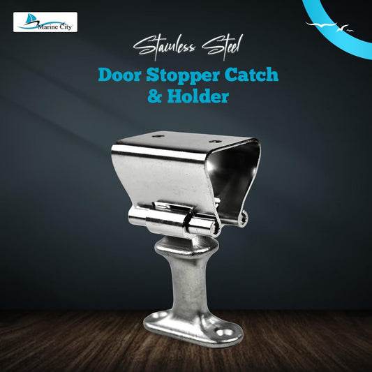 Marine City Stainless Steel Door Stopper Catch & Holder Heavy-Duty, Rust-Resistant