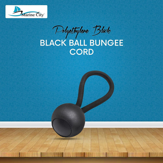 Marine City Polyethylene Black Ball Bungee Cord for 2-Step Telescoping Ladder Marine City Hardware