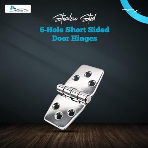 Marine City 304 Stainless Steel Mirror Polished Door Hinges 3” × 1.47” (2 Pcs) MARINE CITY