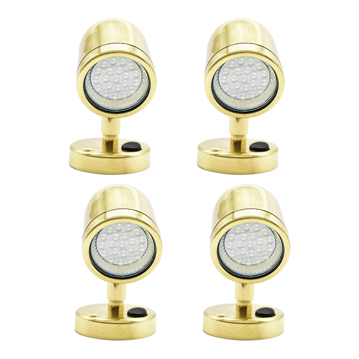 Marine City Brass Swivel Head Cabin Reading LED Light – Adjustable MR16-3W, 12V
