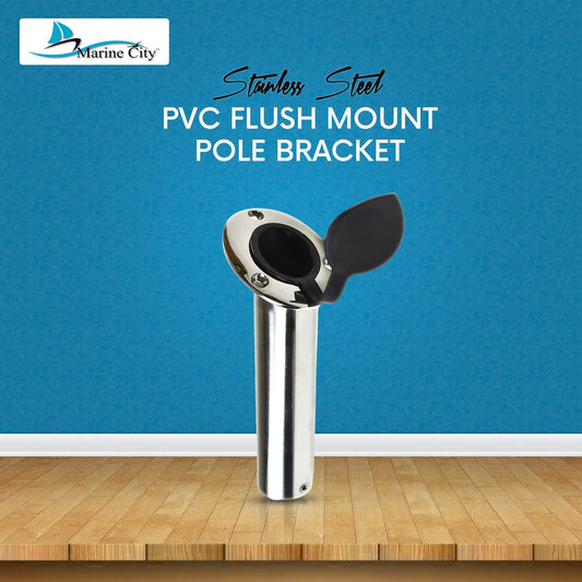MARINE CITY Flush Mount Fishing Rod Holder – Stainless Steel, 30° Flange