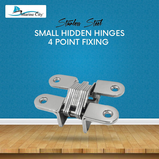 Marine City Small Hidden Hinges – 304 Stainless Steel, 2.125” (Pack of 2)