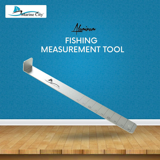 Marine City 18-Inch Aluminum Fishing Ruler – Durable Mount Fish Measuring Tool