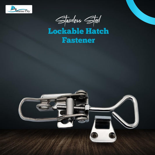 Marine City Lockable Hatch Fastener – 304 Stainless Steel, Adjustable 4.53–4.92” MARINE CITY