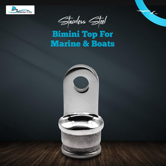 Marine City 316 Stainless Steel Bimini Top Round Inside Eye End Fits 1” Tubes Marine City Hardware
