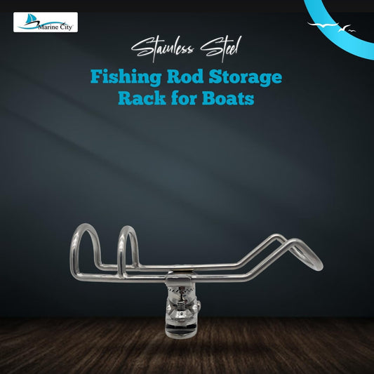 Marine City 304 Stainless Steel Fishing Rod Holder – Space-Saving Design MARINE CITY