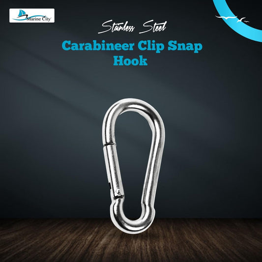 Marine City Carabiner Clip Snap Hook, 316 Stainless Steel, 3-1/2 Inches, Durable MARINE CITY