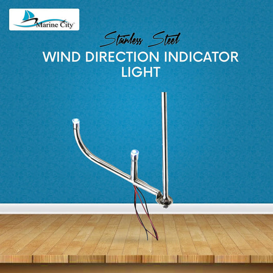 Marine City 304 Stainless Steel Wind Direction Indicator Light – LED Holder