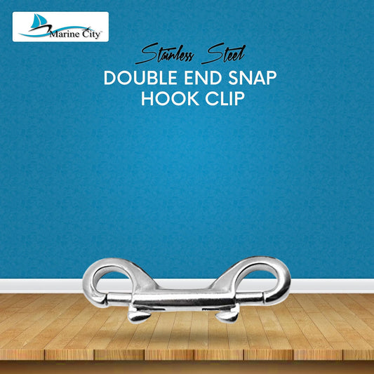 Marine City Double Ended Snap Hook Clip – 316 Stainless Steel 4” for Keys