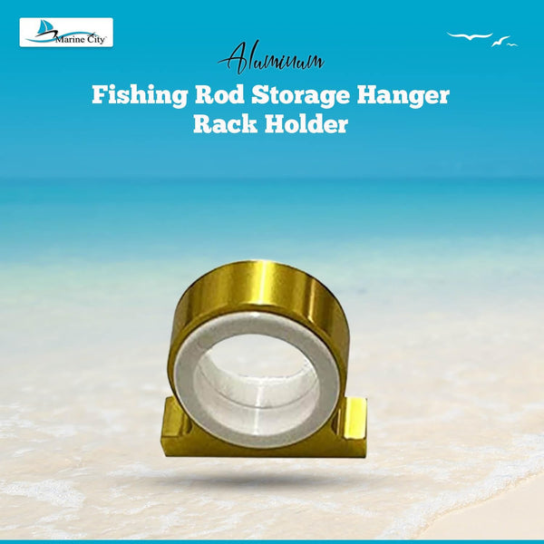 Bright Gold Fishing Rod Storage Rack Holder Aluminum