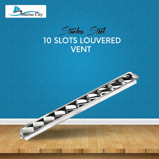 Marine City 10-Slot Louvered Vent – 304 Grade Stainless Steel, Easy Installation Marine City