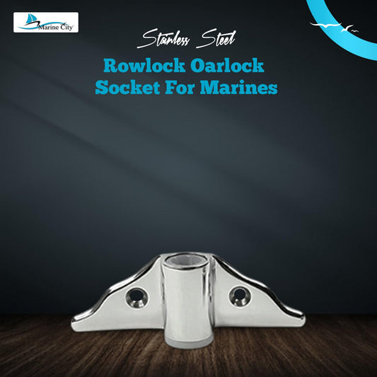 Marine City Boat Accessories Rowlock Sockets Boat Oarlock Mounts (Pack of 2)