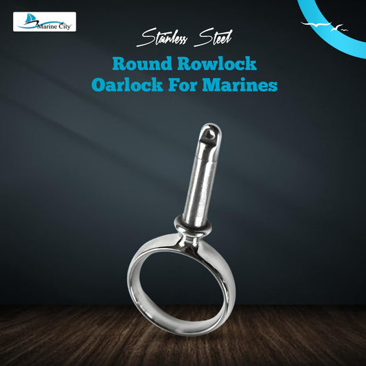 Marine City Boat Accessories Round Rowlock Oarlock Socket Boat Oarlock Mounts (2 Pcs) Marine City