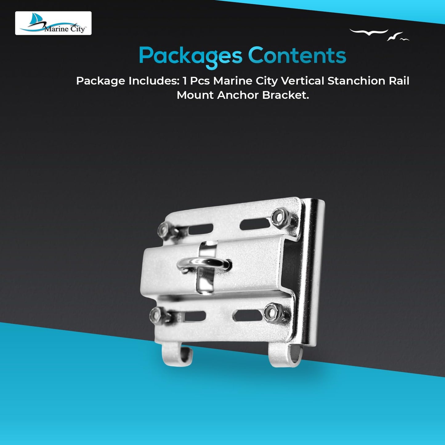 Marine City Boat Accessories Anchor Rail Mount Danforth Anchor Rail Mount Marine City