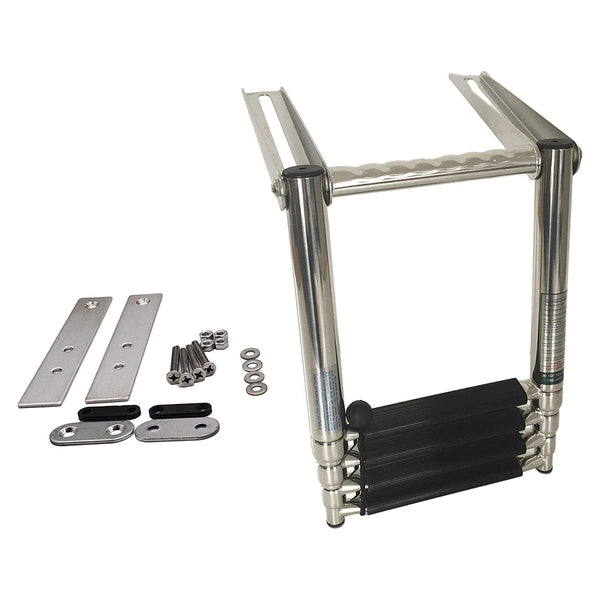 Marine City Stainless Steel 4Step Ladder Stainless Steel Over Platfor