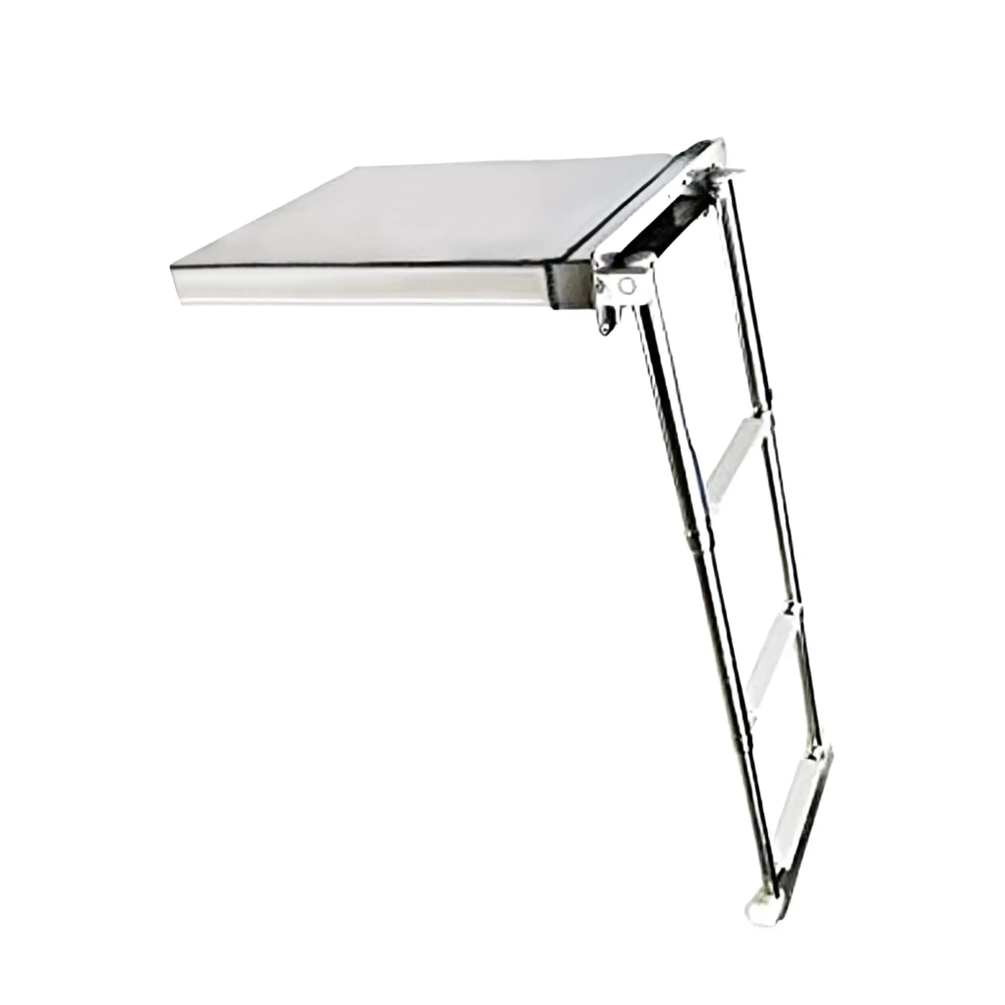 Marine City Grade 316 Stainless Steel Concealed Box Flush Mount Yacht Telescopic 3-Step Ladder - Image #1