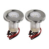 Marine City Luz LED redonda de 1-1/2 pulgadas a presión, impermeable, color blanco, luz de cortesía para PC, para barcos, yates, accesorios marinos