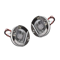 Marine City Round Stainless-Steel Waterproof 3” Flush Mount Caution White LED (12V 18W) (2 Pcs) - Image #3