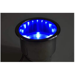 Marine City 304 Stainless-Steel Marine Grade 8 Blue LED Drink Cup Holder with Drain for Marine Yacht - Image #4