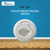 Marine City 2-2/5" Nylon White Round Hatch Flush Pull Stem Latch - Image #1