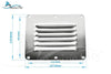 Marine City Stainless-Steel 4-1/2” × 5” Rectangle Stamped Louvered Vent (2pcs) - Image #1