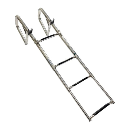Marine City 4-Step Stainless Steel Transom Ladder – Ladder with Wide Steps MARINE CITY