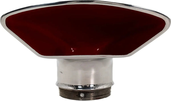 MARINE CITY 3 Inches 316 Grade Stainless Steel Rounded Trapezoidal Red Cowl Vent (Pack of 1) - Image #1