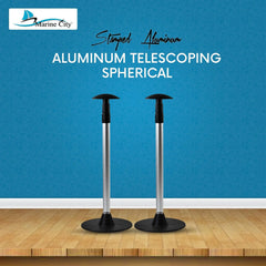 MARINE CITY (MC30160112-2 Aluminum Telescoping Spherical-top Boat Cover 3 Section Support Stand Pole (2Pcs) - Image #2