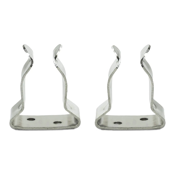 Marine City A Pair Stainless Steel General Purpose Storage Clips/Hook Spring Clamp Holders (1-1/8" to 1-1/2") - Image #1