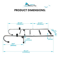 Marine City Stainless Steel 2 Step+2 Step Folding Ladder - Image #6