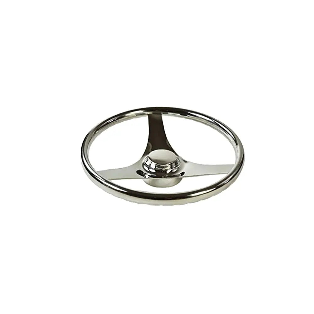 Marine City 3 Spoke Marine Grade Stainless-Steel 13-1/2 inches Steering Wheel for Boat Yacht - Image #1