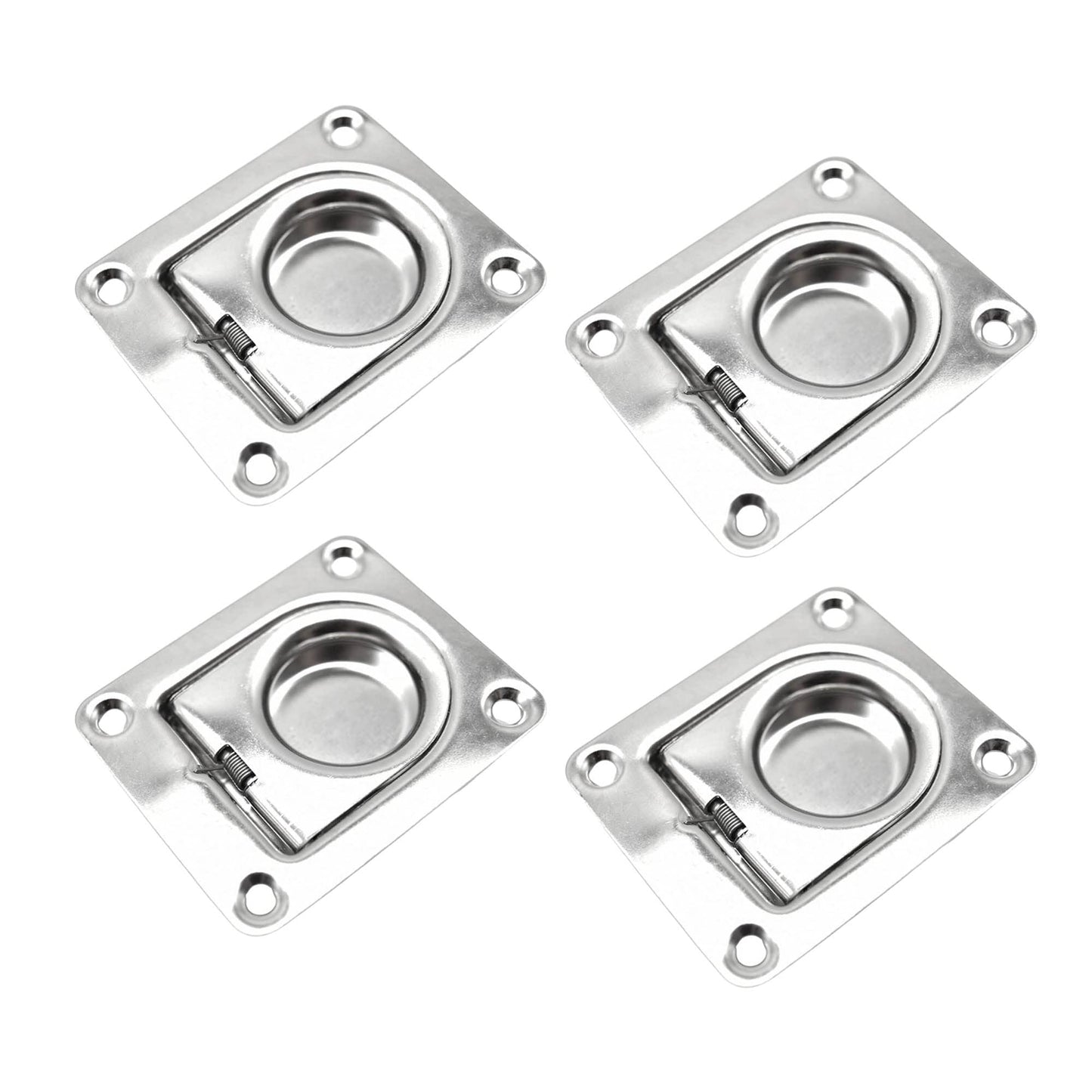 Marine City Mango de elevación empotrado rectangular de acero inoxidable de 2-9/16" × 2-3/16" × 1/2" para escotilla de barco (2 unidades) 