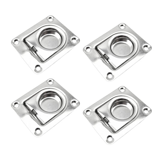 Marine City Mango de elevación empotrado rectangular de acero inoxidable de 2-9/16" × 2-3/16" × 1/2" para escotilla de barco (2 unidades) 