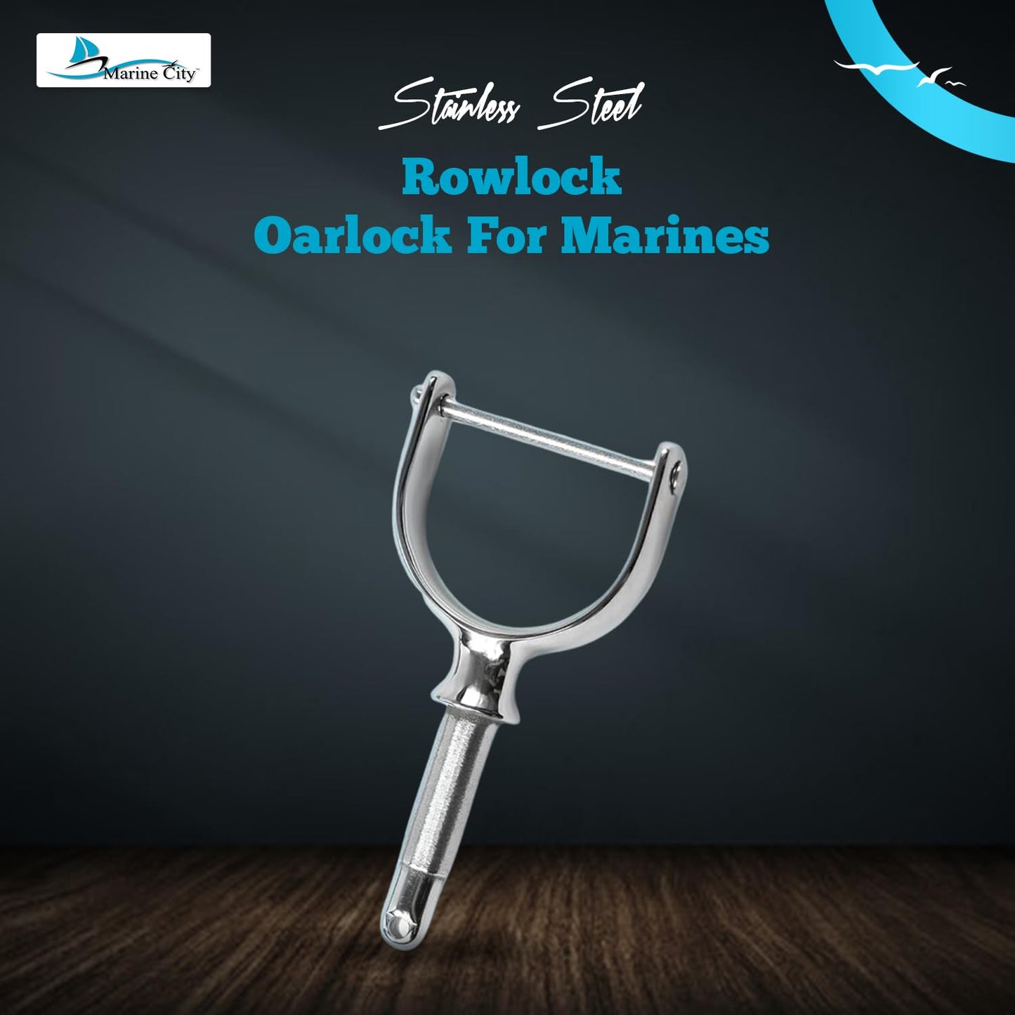 Marine City Boat Accessories Shaft Rowlock Oarlock Socket Boat Oarlock Mounts (Pack of 2) Marine City Hardware