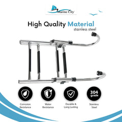 Marine City Stainless Steel 2 Step+2 Step Folding Ladder - Image #3