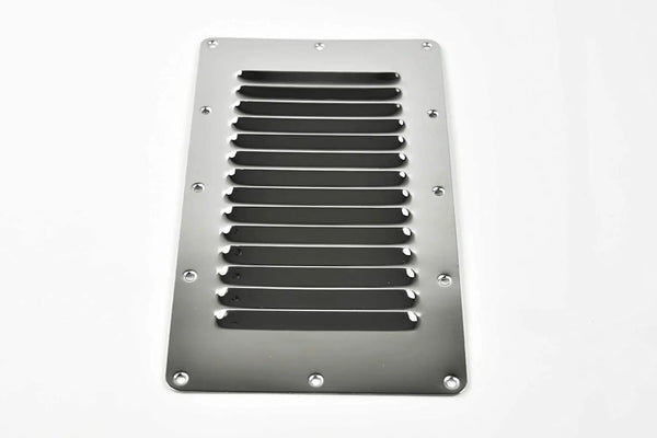 Marine City Stainless-Steel 5 inch × 9 inch Rectangle Stamped Louvered Vent - Image #1