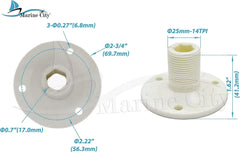 MARINE CITY Nylon Male Thread Fixed Antenna Base Marine Boat Accessorie(2 pcs) - Image #4