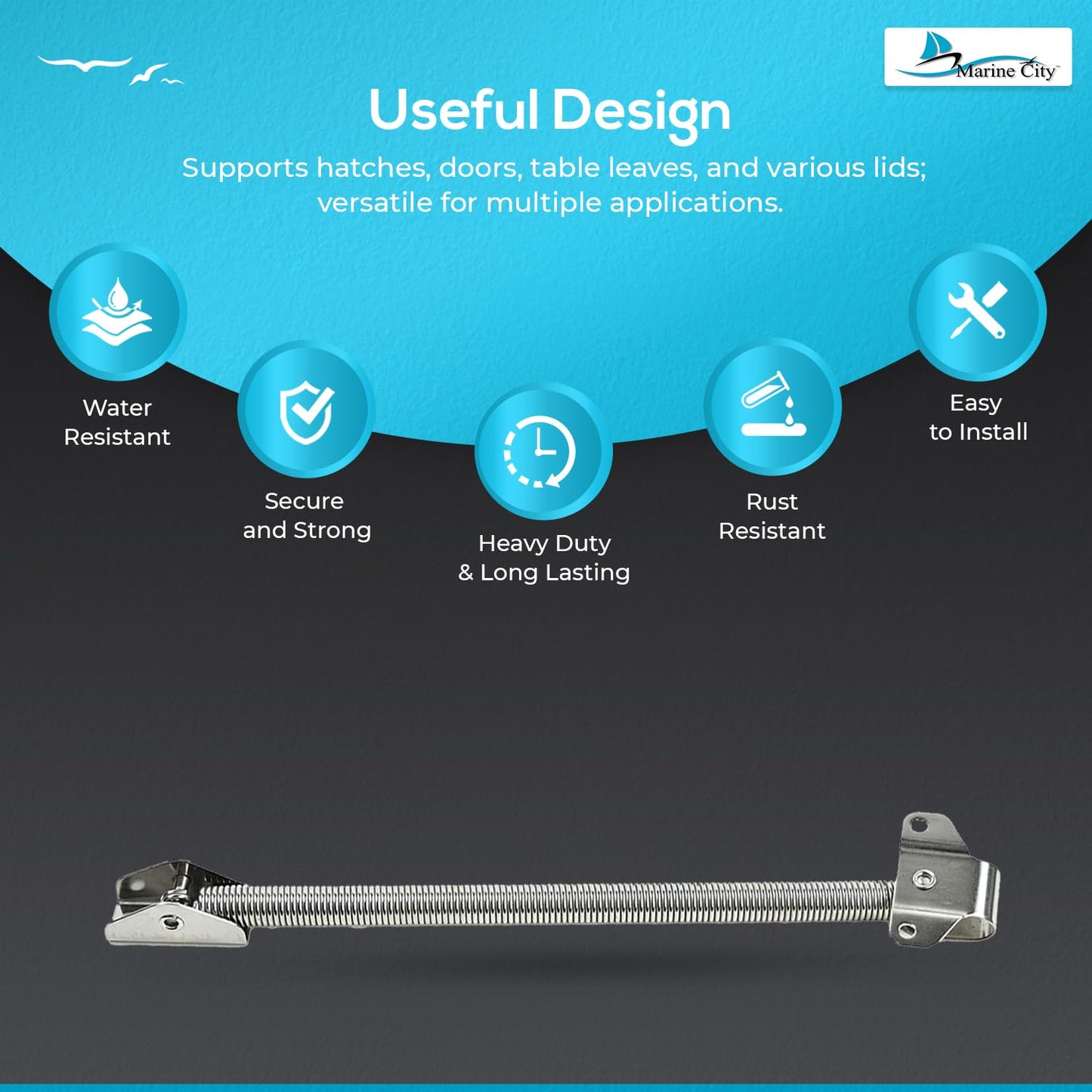 Marine City Boat Accessories Hatch Adjuster Boat Hatch Spring Adjuster MARINE CITY