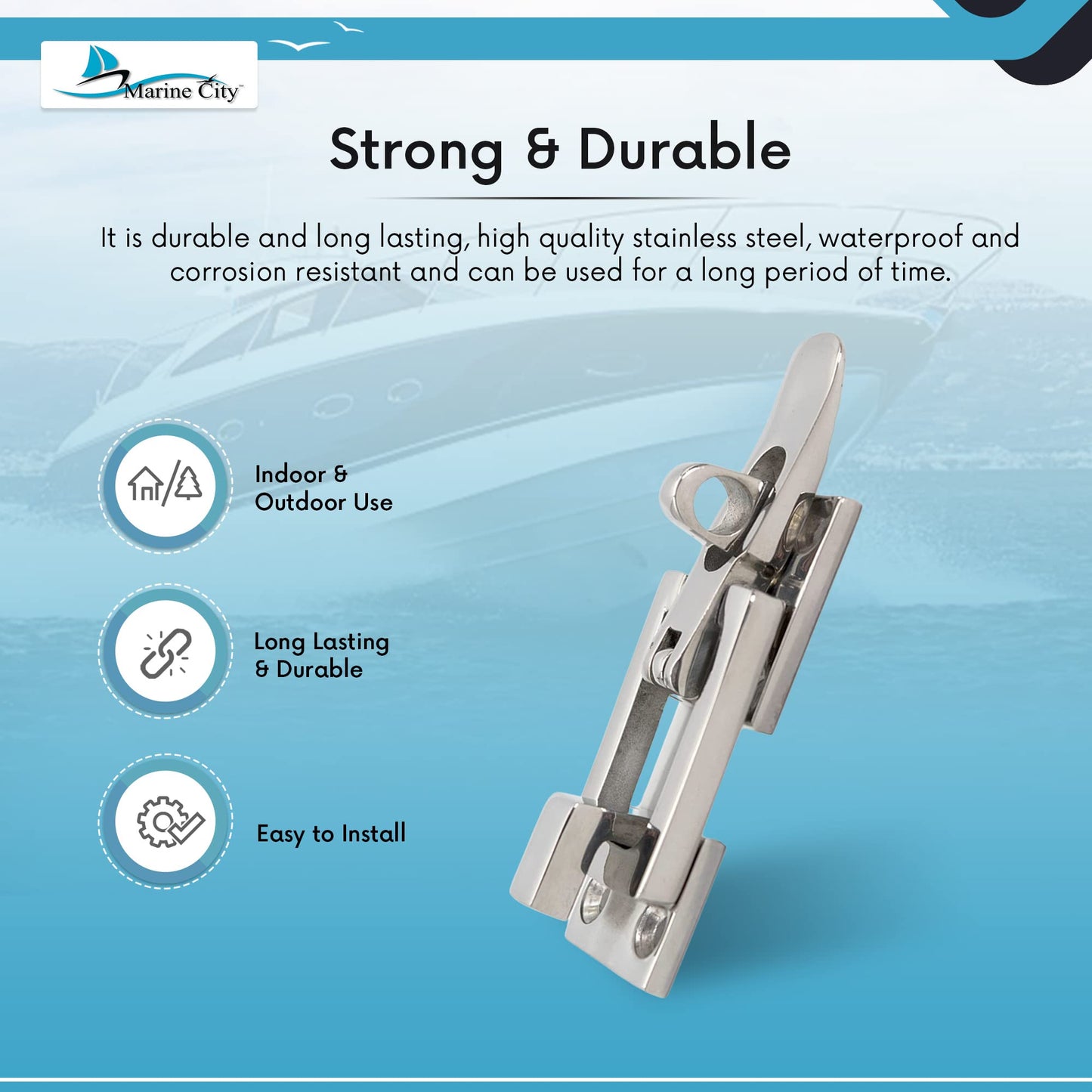 Marine City Boat Accessories Latch Lock Cam Door Latch