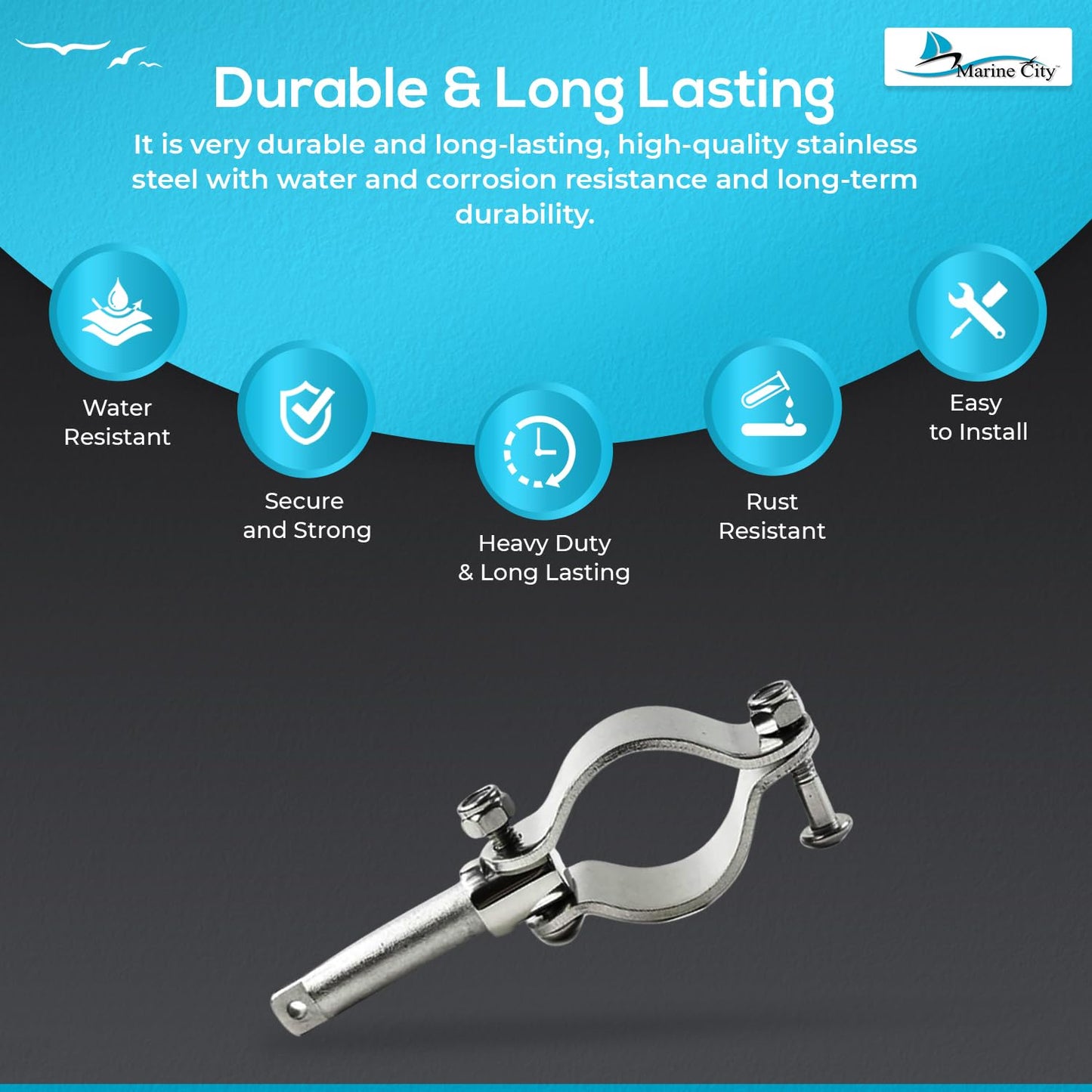 Marine City Clamp-On Oarlocks Carlisle Clamp on Oar locks (2 Pcs) Marine City Hardware