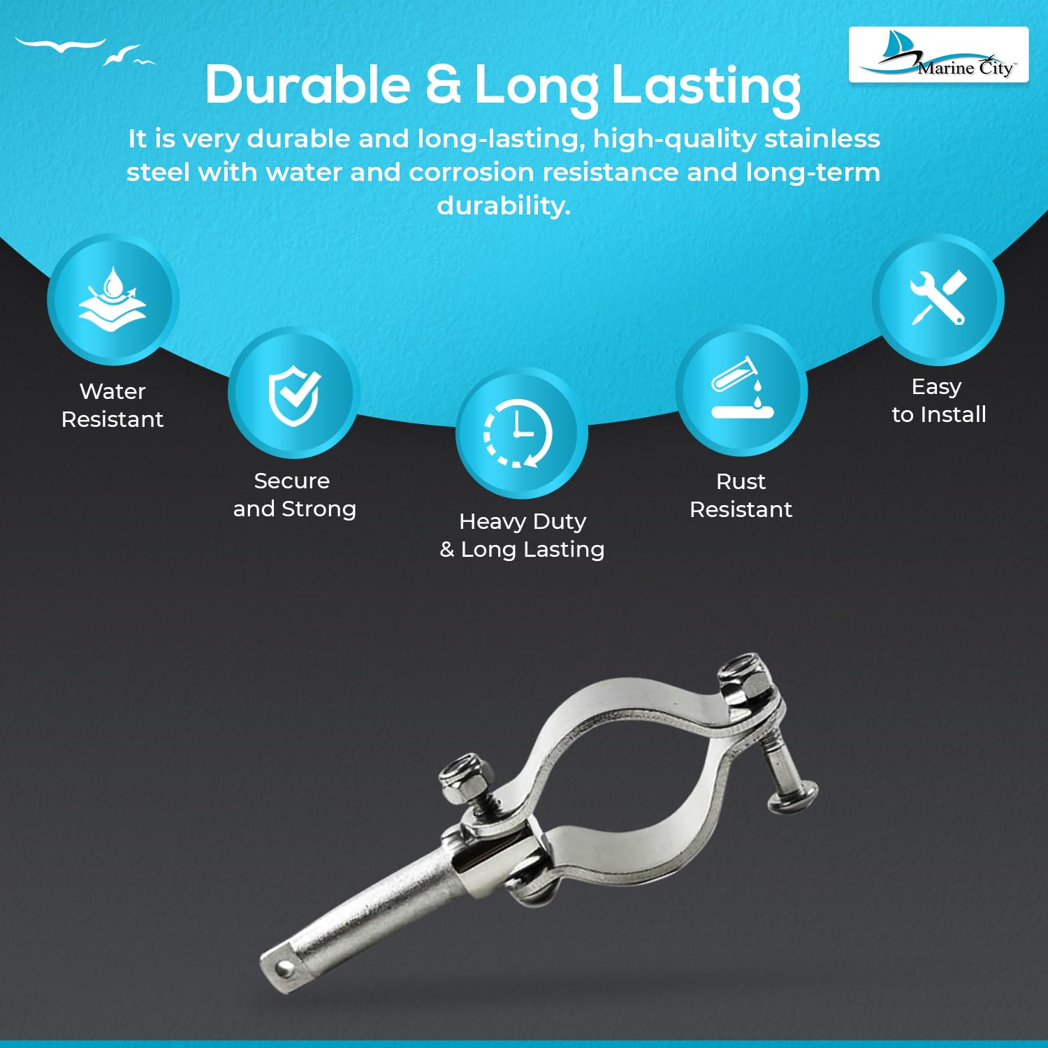 Marine City Clamp-On Oarlocks Carlisle Clamp on Oar locks (2 Pcs) Marine City Hardware