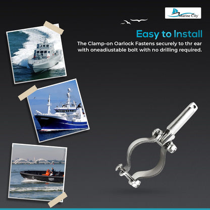 Marine City Clamp-On Oarlocks Carlisle Clamp on Oar locks (2 Pcs) Marine City Hardware