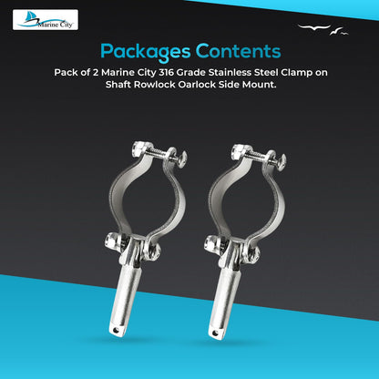 Marine City Clamp-On Oarlocks Carlisle Clamp on Oar locks (2 Pcs) Marine City Hardware