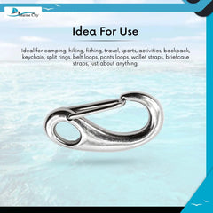 Marine City 316 Stainless-Steel Egg-Shaped Spring Snap Hook 2 Inches - Image #7