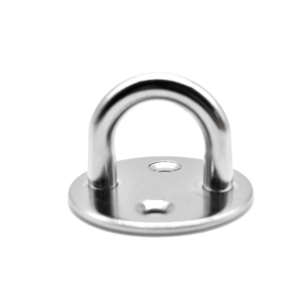 Marine City Marine Stainless-Steel Thick Ring Round Sail Shade Pad Eye Plate Boat Rigging (Large) - Image #1