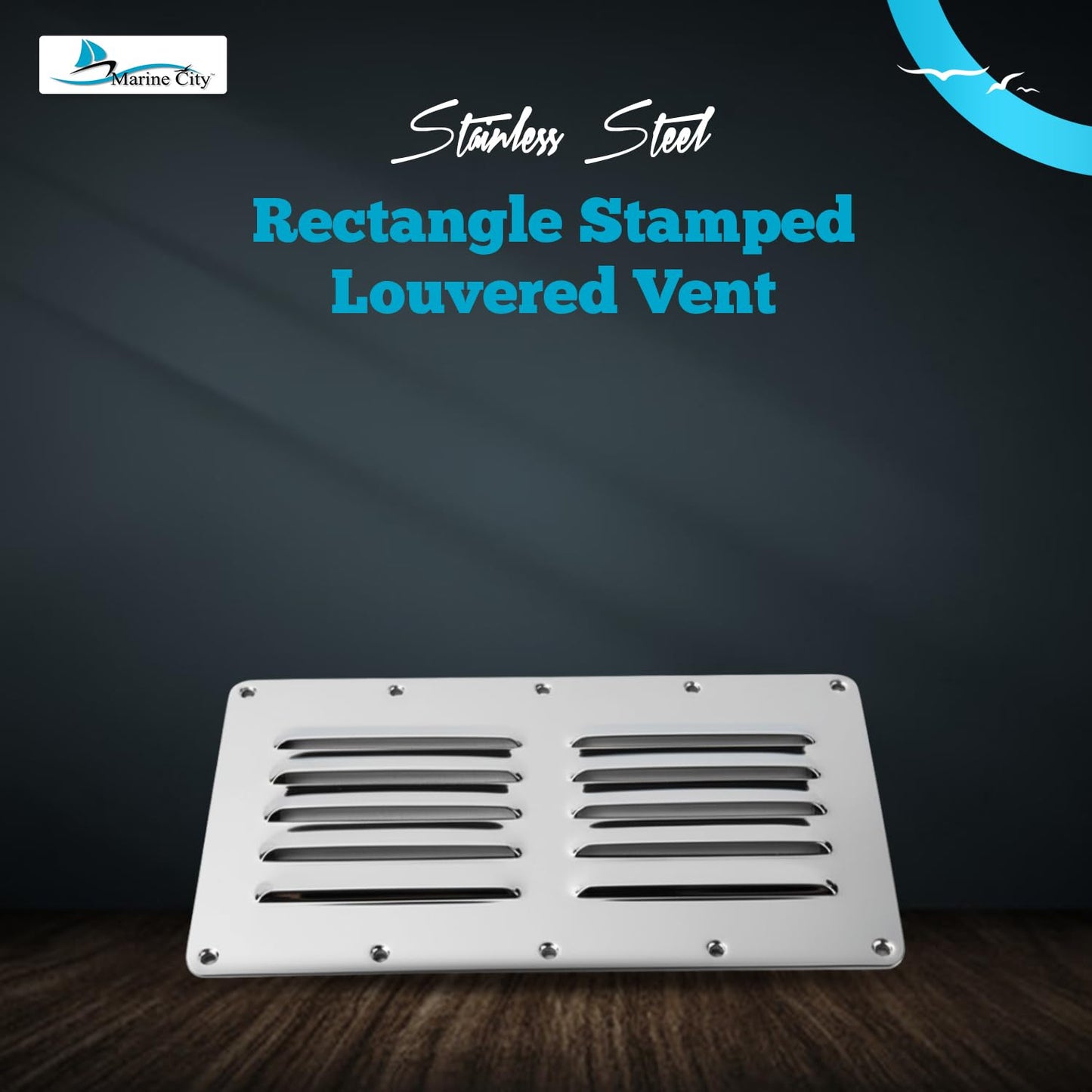 Marine City Stainless Steel Louvered Vent Exterior Louvered Wall Vents Marine City Hardware