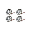 Marine City Round Stainless-Steel Waterproof 3" Flush Mount Caution Red LED (12V 18W) (4 Pcs) - Image #1