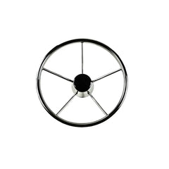 Marine City Stainless-Steel 25 Degree 15-1/2 inches Dia. 5 Spokes Steering Wheel for Boat, Yacht (Dia.:15-1/2 inches) MC91051012 - Image #1